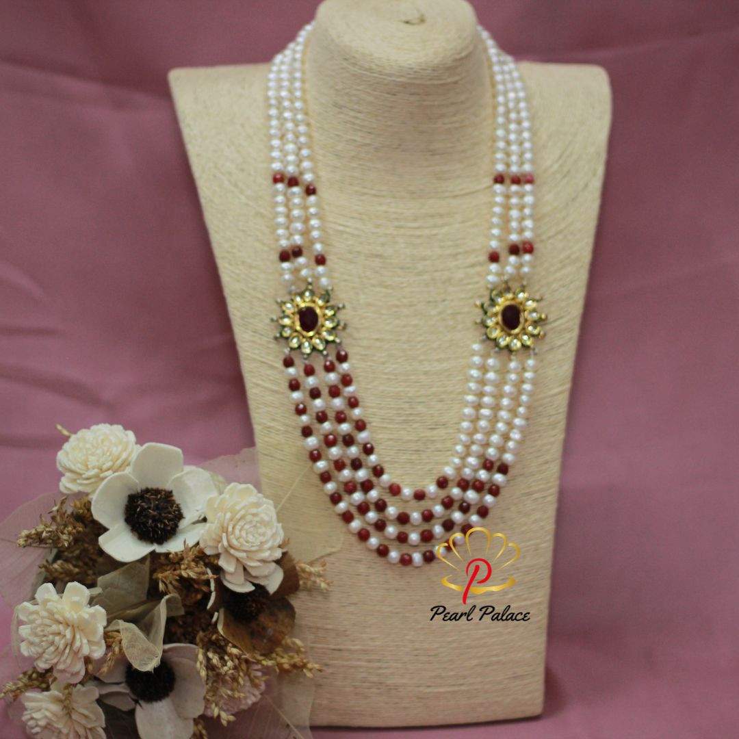 Exclusive Ruby & Pearl Men_s Multi-Layer Wedding