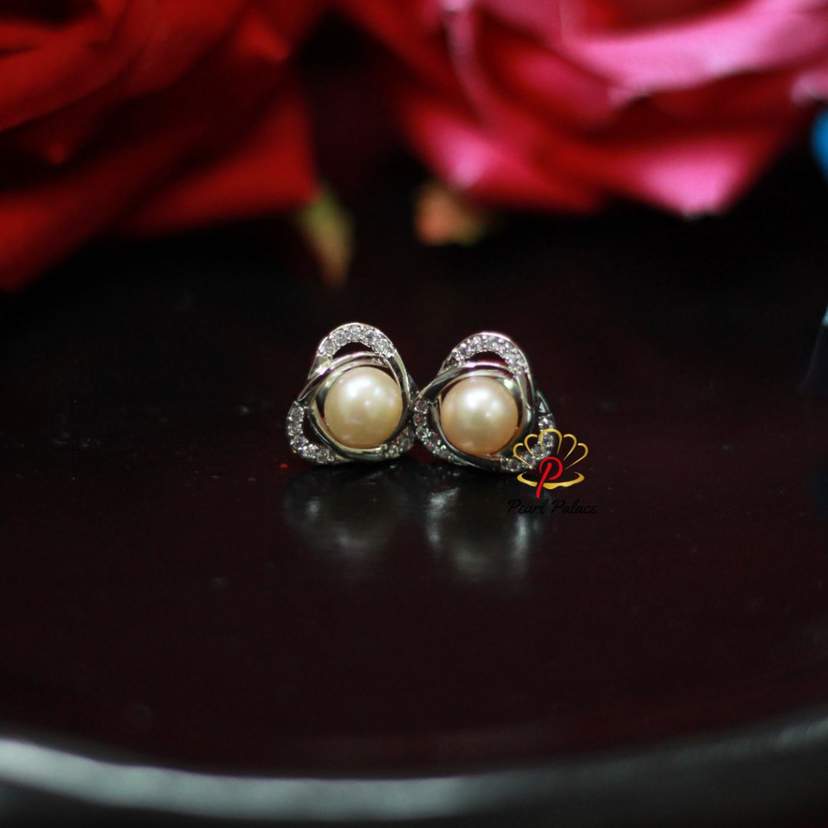 Radiant White Pearl Earrings — 2