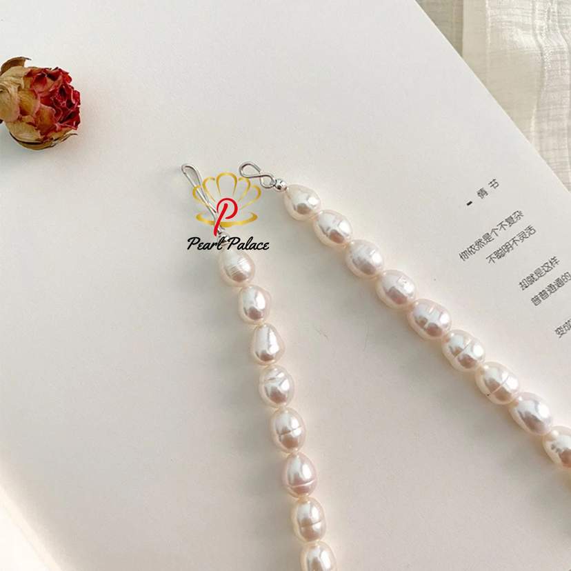 Real Freshwater Pearl Necklace 925 Sterling Silver Clasp Jewelry for Women — 2