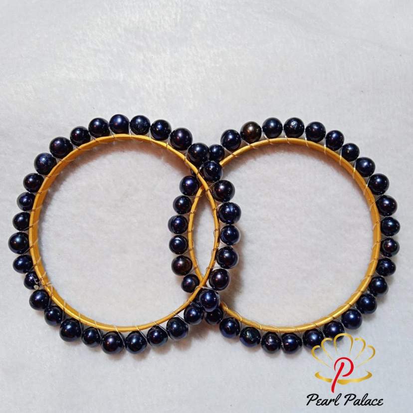 Fresh Water Pearl Black Color Fresh Water Pearl Churi — 2