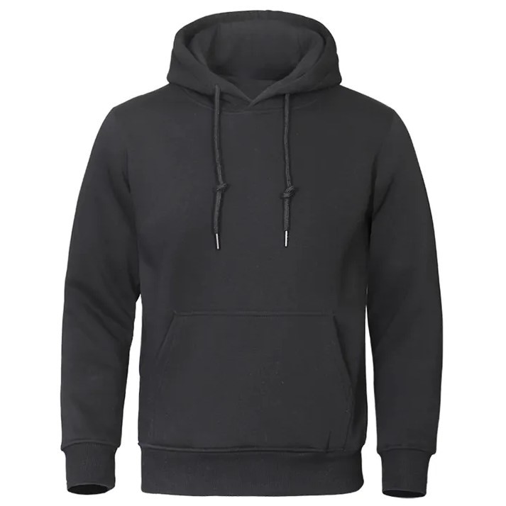 Stylish solid 100% Cotton Long Sleeve Hoodie