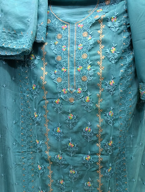 Indian White Gild Party Dress