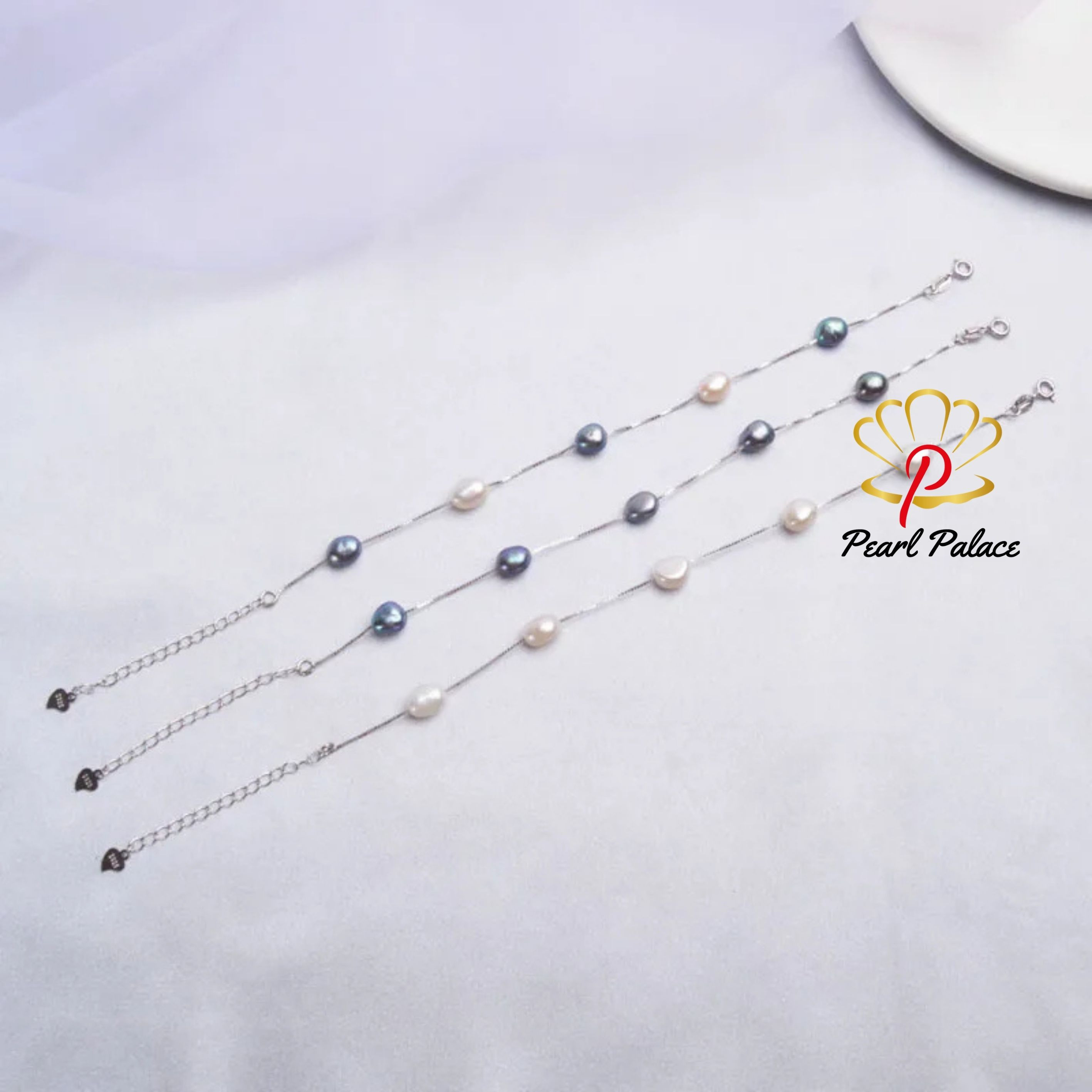 Genuine 925 Sterling Silver Natural Baroque Pearl Bracelet Fashion 6-7mm Freshwater pearl Jewelry For Women