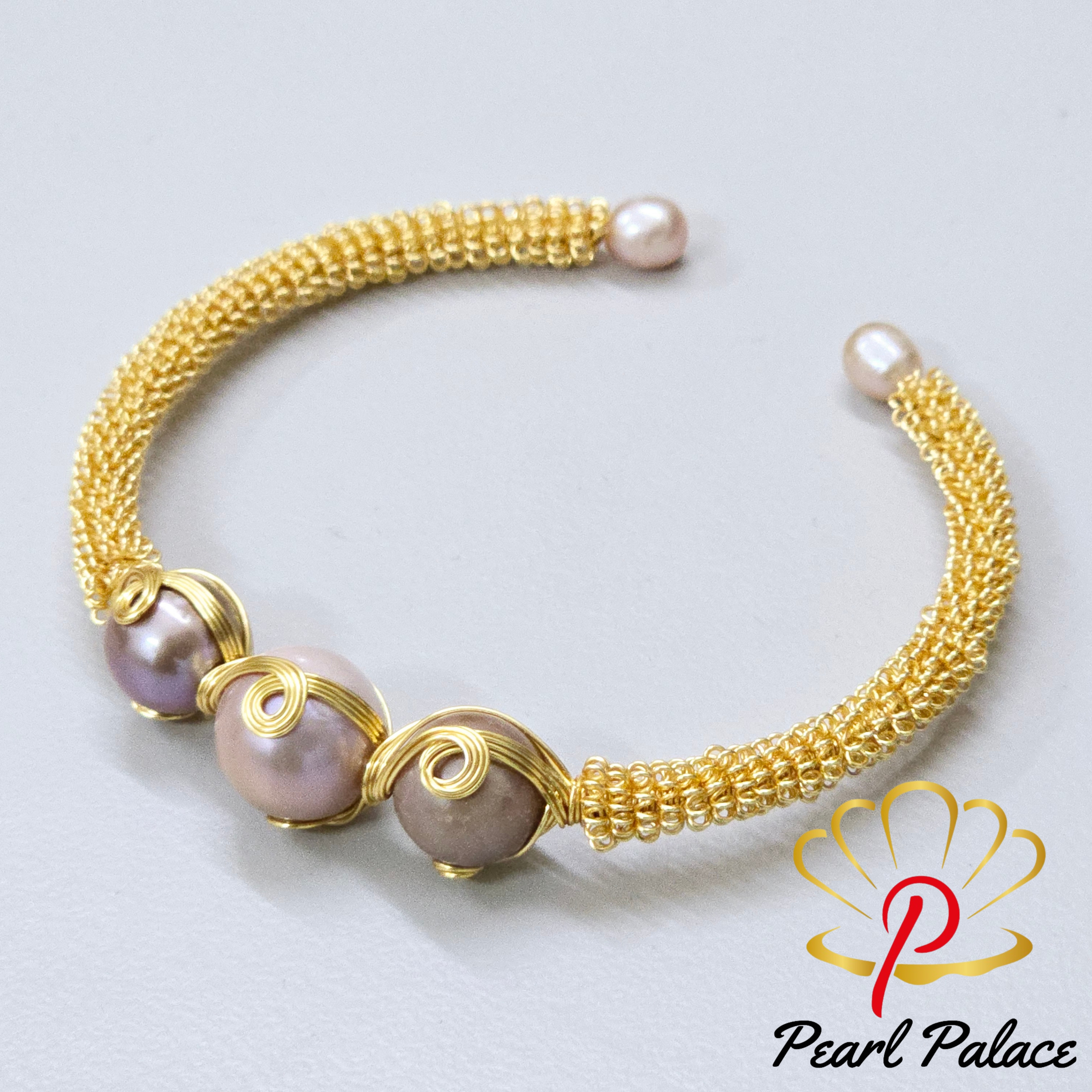 Classic Beauty_ 14k Gold Plated Adjustable Pearl Bracelet