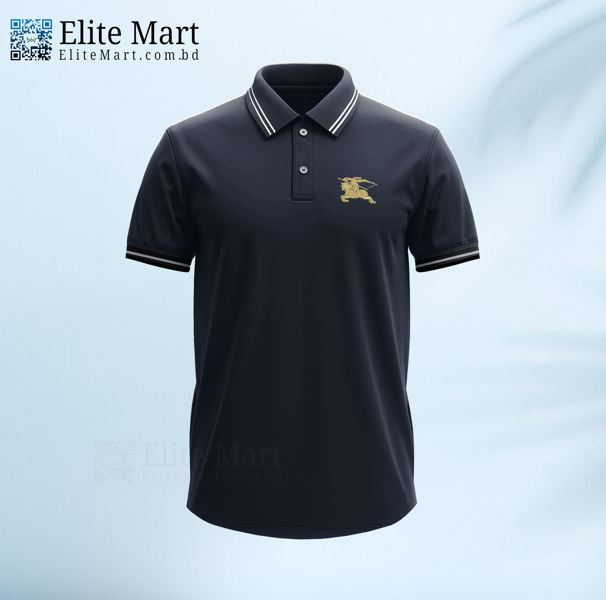 BURBERRY Premium polo shirt (Nevy Blue)
