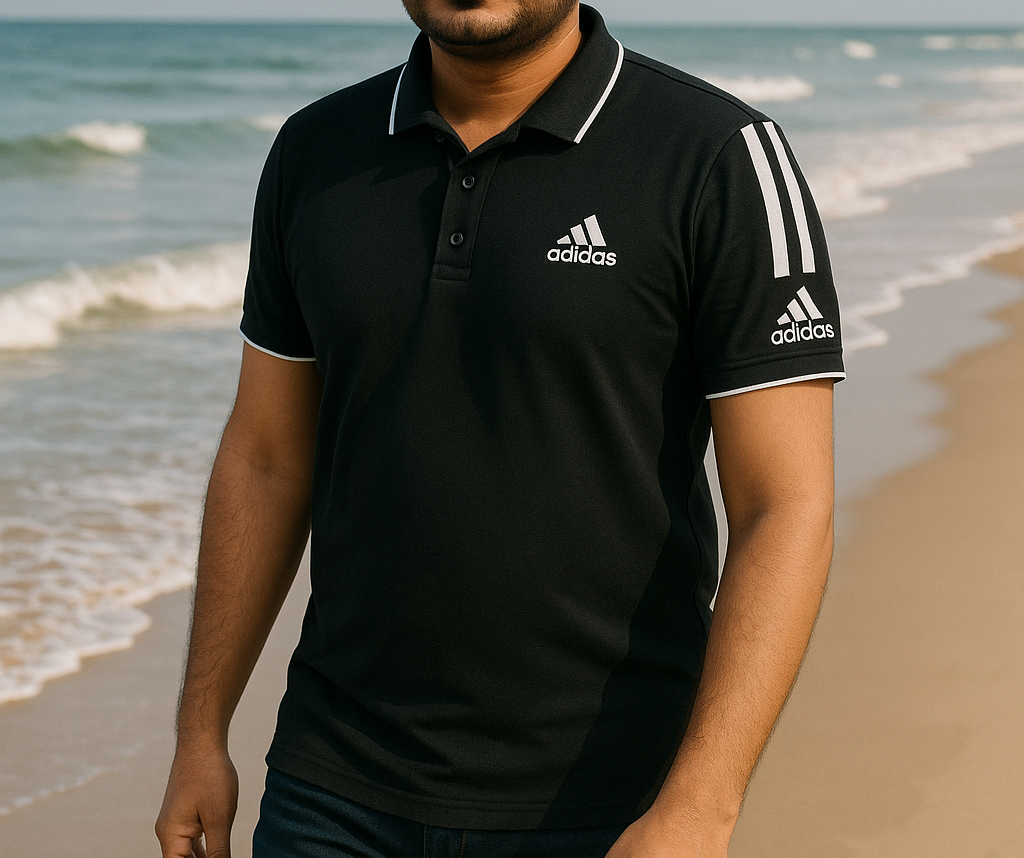 Adidas Polo Shirt for Men - Black
