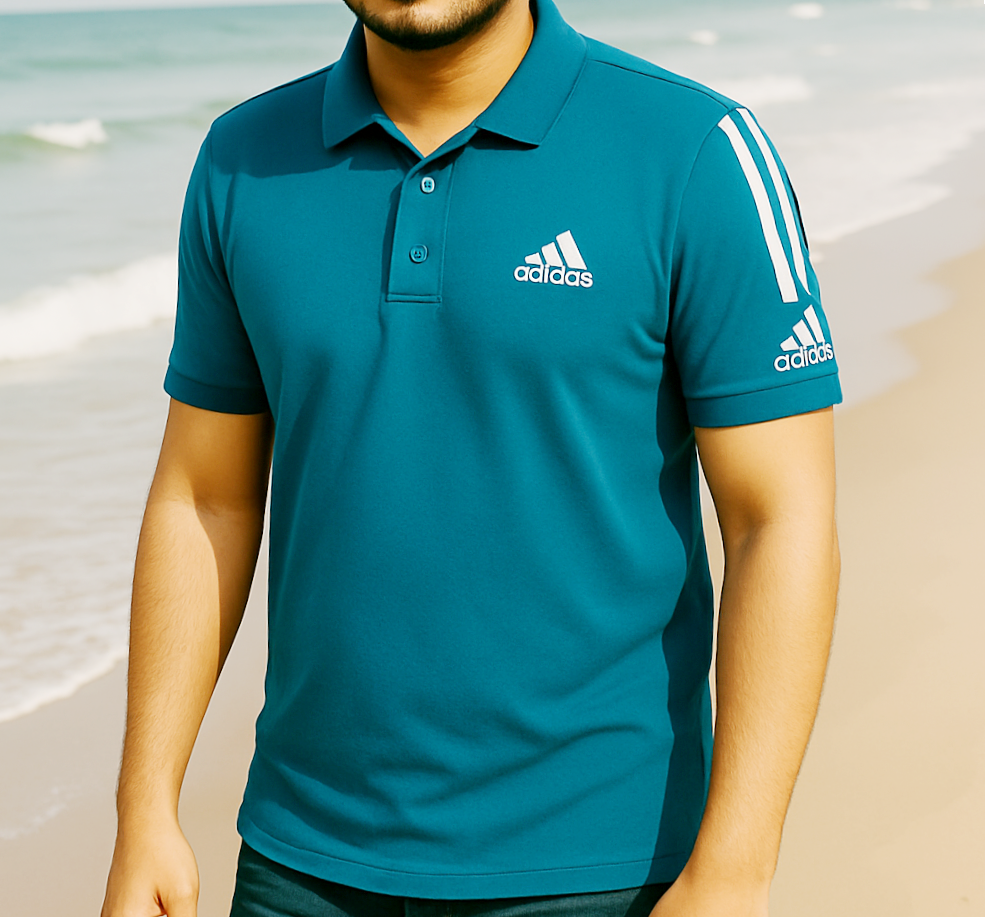 Adidas Polo Shirt for Men - Petrol
