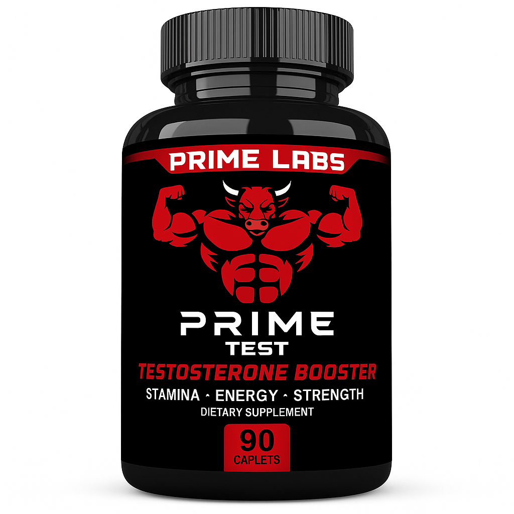 Prime Labs Prime Test – Natural Testosterone Booster, Energy & Performance Supplement (90 Caplets)
